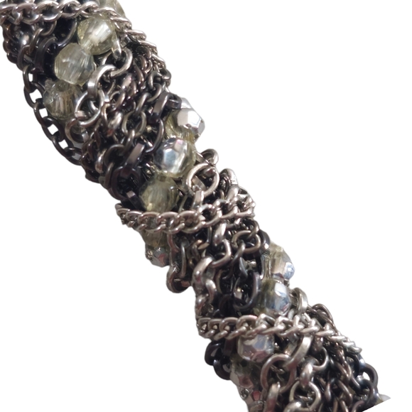 🔥 Unique Multiple Chain and Rhinestone Wrapped Necklace - Picture 2 of 3